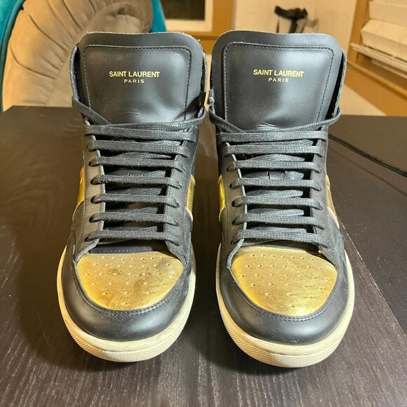 Saint Laurent leather high-tops - Picture 1 of 2